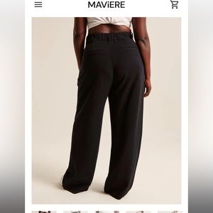 MAVIERE HIGH WAIST TAILORED WIDE LEG PANTS